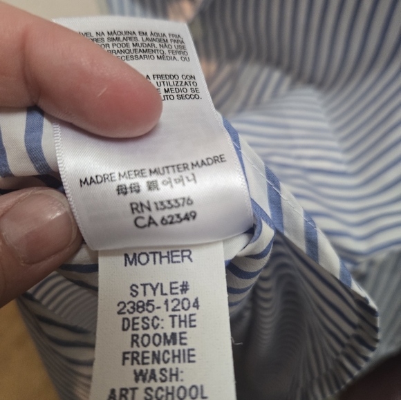 MOTHER “Don’t Lose Your Shirt” Button Down – Size M$40 (Original Price: $228) - Picture 8 of 11